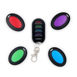 Key Finder,vodeson wallet finder smart Tracker,Pet Cat Dog Tracking, Phone and Remote finder,1 RF Transmitter and 4 Receivers - Wireless Key RF Item Locator, car keychain gift finder