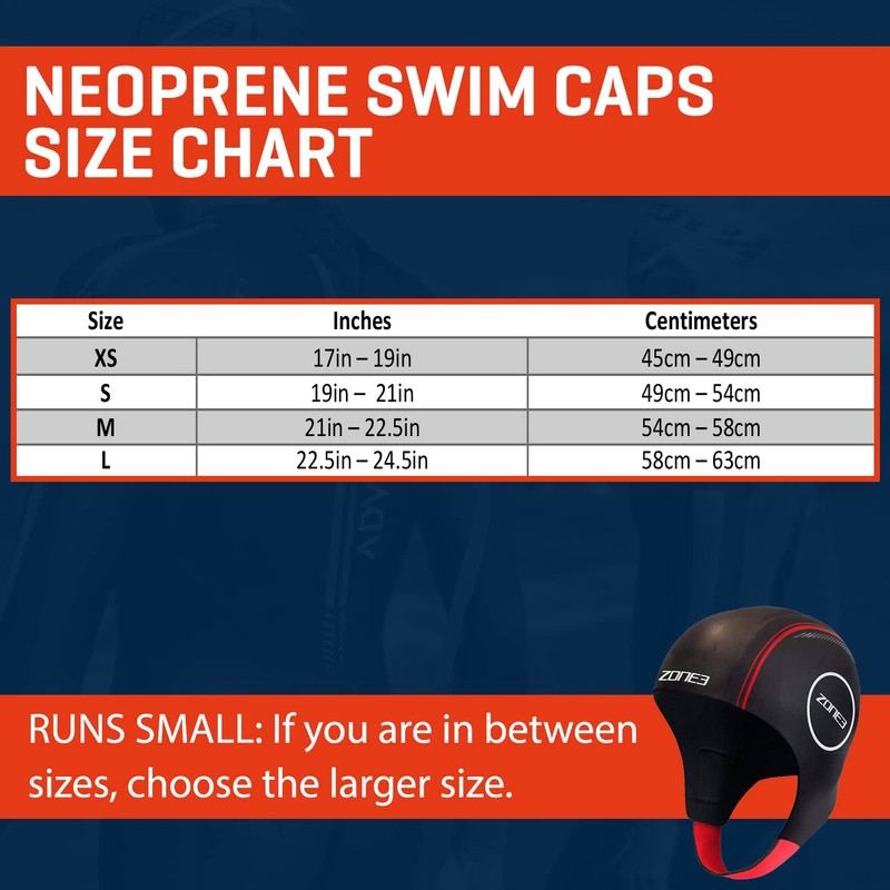 ZONE3 Orange Neoprene Swim Cap