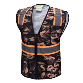 Camouflage Two Tones Safety Vest ,With Multi-Pocket Tool 803 - Size: 4X