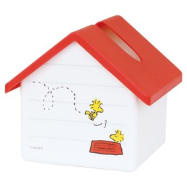 Snoopy House Shaped Tissue Case, Dog House, Approx. 6.2 x 6.8 x 6.3 inches (158 x 173 x 160 mm)