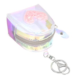 TEHAUX Colorful Chain Coin Purse with Earphone Storage Compact Organizer for Earphones Accessories Durable Design for Stylish Lost Keychain Included