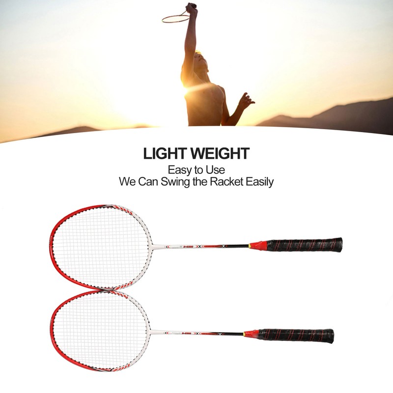2PCS Professional Badminton Racket with Comfortable Handle Practice Badminton Racket
