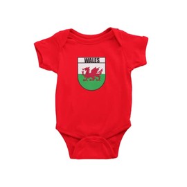 Super Lemon Welsh baby grow Football Rugby Badge Welsh Gifts for Baby - Red Babies Cymru Fan Outfit perfect for those young wales fans 100% cotton (3-6)
