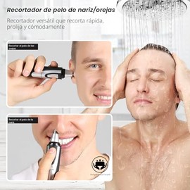 Cortapelos para orejas y nariz – cortador profesional sin dolor para cejas y pelo facial para hombres y mujeres 2021, recortadora a pilas con IPX7 imp