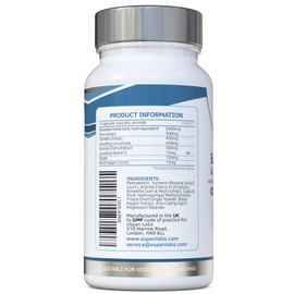 Boswellic Acid & Curcumin Booster Complex – 1 Month Supply, 90 Capsules - containing Minimum 95% Curcumoids & 65% Boswellic Acid - with Added Ginger, Acerola Cherry and Black Pepper
