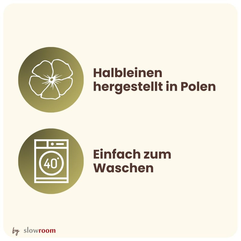 slowroom Half Linen Bread Basket - Double-Sided Bread Basket -