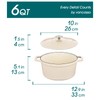 vancasso Cast Iron Dutch Oven, 6 QT Round Pot with