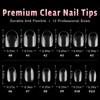 240pc Oval Gel Nail Tips Fake Nail Clear Press on