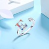 FOREVER QUEEN Letter Rings 925 Sterling Silver Alphabet Rings from