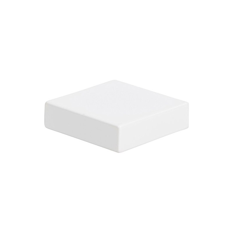 Atlas Homewares A833-WG Successi Thin Square Knob, 1.34-Inch, White Gloss