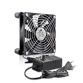 GDSTIME 120mm 230V PC Fan 220V 120x120x25 Ball Bearing with 4V-12V Adjustable Speed for Computer Furniture Converter Server Router