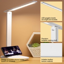 GIOD LED Desk Lamp, Desk Light, The Touch Console Lamp with USB Charging, Folding Table Lamp Without Frequent Flashing, 5 Color Mode Three -Color Warm, Non -Pole Light, Lighting Eye Reading Light