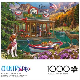 Buffalo Games - Lena - Country Life - Floating Country Store - 1000 Piece Jigsaw Puzzle for Adults - Challenging Puzzle Perfect for Game Nights - Finished Size is 26.75 x 19.75