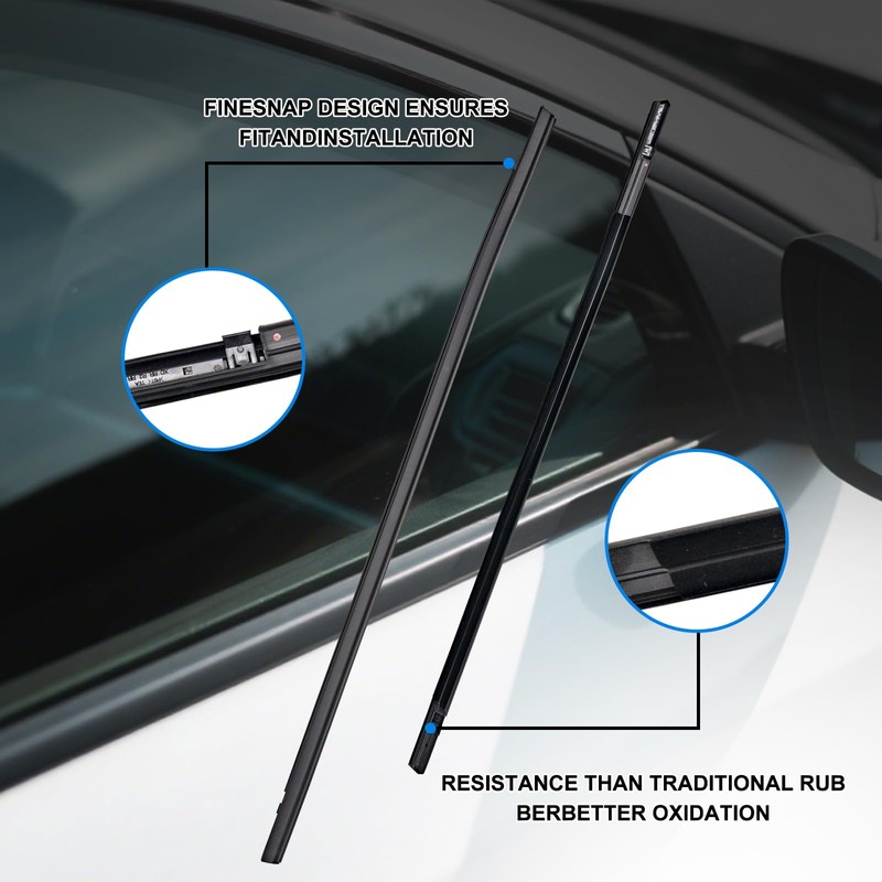 KAFKOF Window Molding Trim Seal for Honda Civic 2016-2021 Accessories,