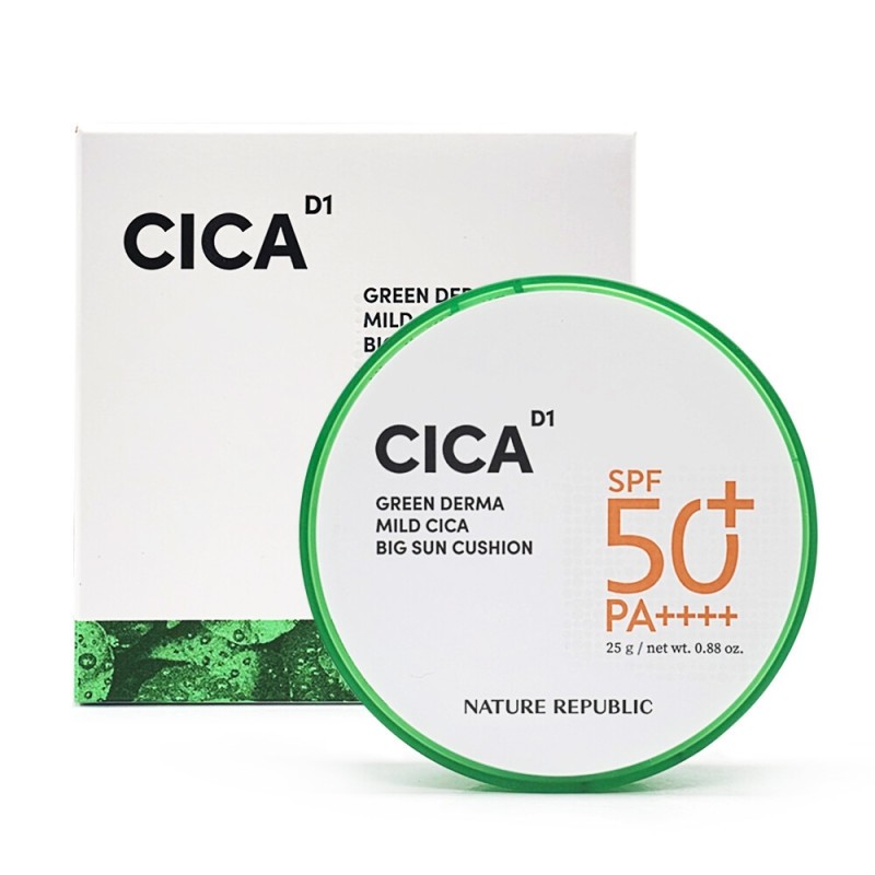 Nature Republic Green Derma Mild Cica Big Sun Cushion 25g
