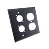 usbargainsound ProCraft Stainless Steel Black 2 Gang Wall Plate/AC Duplex