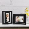 Egofine 2 Pack 4x6 Rotating Floating Picture Frames,Double-Sided Display with