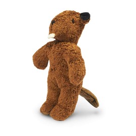 SENGER NATURWELT Baby Beaver, Brown, Cuddly Companion for Children from 0 Years, Cuddly Toy Made from GOTS-Certified Materials