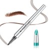 Eyebrow Pencil Eyebrow Microblading Pen with Eyebrow Brush - Precise Brush-Tip, Waterproof & Smudge-proof, Last All Day, Create Natural Eyebrow Hair (Dark Brown)