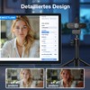 EMEET Webcam 4K, Nova 4K Webcam with Tripod, 2 Microphones