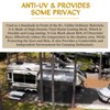 RV Awning Shade Screen with Zipper 9'X12'3'' - Black Mesh