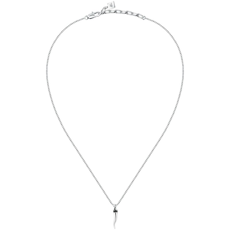 MORELLATO Mens Steel Crystal Necklace MOTOWN Collection Gift for Men,