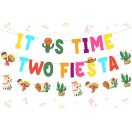 Balterever Taco Twosday Birthday Party Decoration It is Time Two Fiesta Birthday Banner Garland Mexican Birthday Party Decorations for 2nd Birthday for Fiesta 2nd Birthday Cinco De Mayo Party Supplies