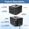 5000W Voltage Transformer Step Up/Down, 110V/220V Voltage Converter, Manual Rewiring
