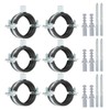 PATIKIL 1.7"-2"/44-50mm Split Ring Pipe Hanger, 6 Pcs Heavy Duty