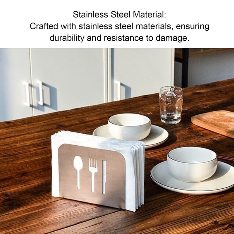 Napkin Holder Napkin Dispenser Stainless Steel Minimalist Compact Easy Maintenance