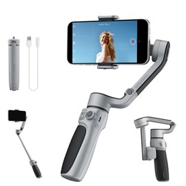 ZHIYUN CINEPEER CQ5 Smartphone Gimbal Stabilizer, 3-Axis, AI Tracker, Magnetic Fill Light, Extension Rod, Voice Control, Foldable (Standard)