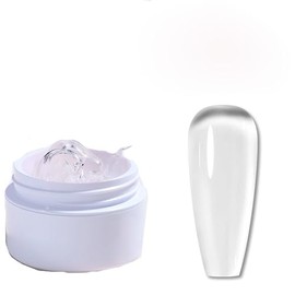 DouborQ Builder Gel for Nails 100g Sculpture Gel Hard Gel with Dual Nail Pen Nail Forms for Nail Thickening Nail Extension Gel U V Nail Strengthener DIY Manicure (Milk White, 3.5 OZ)