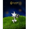 OUTER 16G Flower Helix Earring Internal Thread Daith Ring Stainless