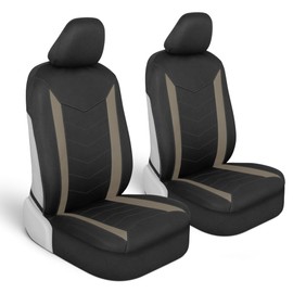 Motor Trend SpillGuard 2 Beige Seat Covers for Cars & Seat Covers for Trucks - Neoprene Lining Waterproof Car Seat Covers Front Seats Only - SUV Seat Covers Protector - Forros para Asientos de Carro