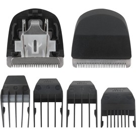 GRABOTE Black 2Pcs Replacement Blades w/ 4 Comb Guides for Professional Peanut Clippers Snap On Blades #2068-300 for Wahl Peanut Hair Clipper