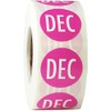 December Color Coded Month Stickers 0.75 Inch 19 mm Round
