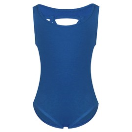 Phineein - Maillot de gimnasia sin mangas para niñas - Unitards atléticos cruzados para niños, azul marino (Navy Peony), 12-14years