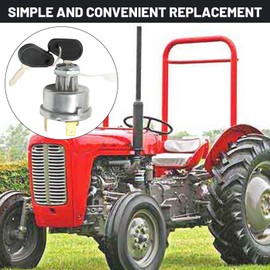 laffoonparts 883928M91 Ignition Switch with Key, Replacement for Massey Ferguson TO35 135 165 35 50 200 88 65 85 175 203 205, Replaces 829141M3 504809M91 2846124 827430M2