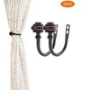 2 Pack Curtain Holdback Hooks, ULIFESTAR U-Shaped Hook Wall Mounted