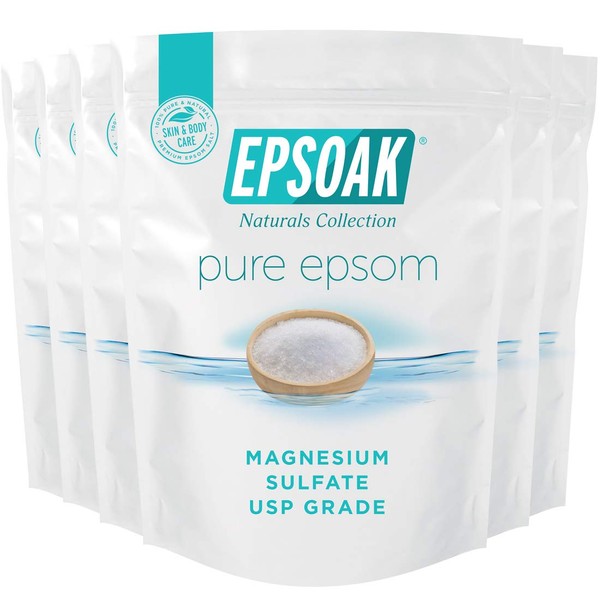 Epsoak Epsom Salt 12 lbs. USP Magnesium Sulfate (Qty. 6 x 2 lb. Bags)