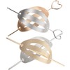 PACKOVE 4Pcs Metal Heart Hair Bun Sticks Elegant Hair Holders
