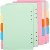 Parallelower 25 Sheets/5 Sets Folder Dividers A5 Coloured Folder Index
