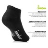 lampox Bamboo Trainer Socks (6x Pairs) - 3x black +