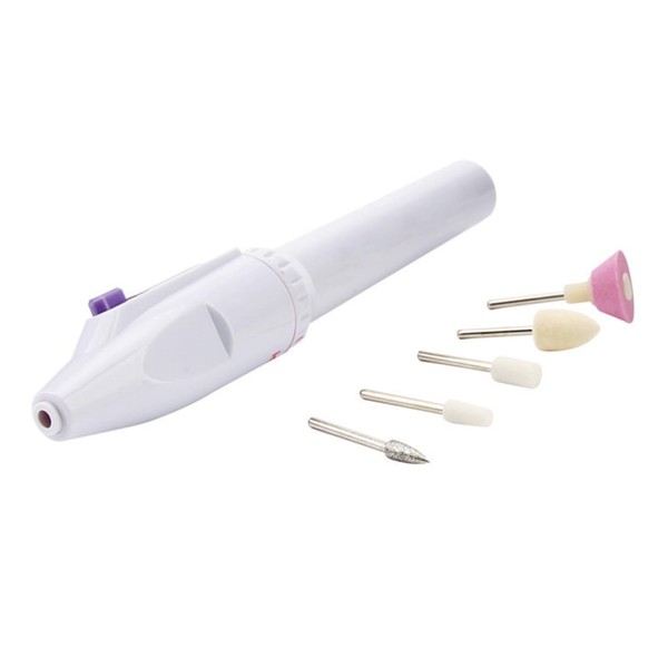 PACKOVE 1set Electric Nail Polisher Kit Heads Easy Use Manicure