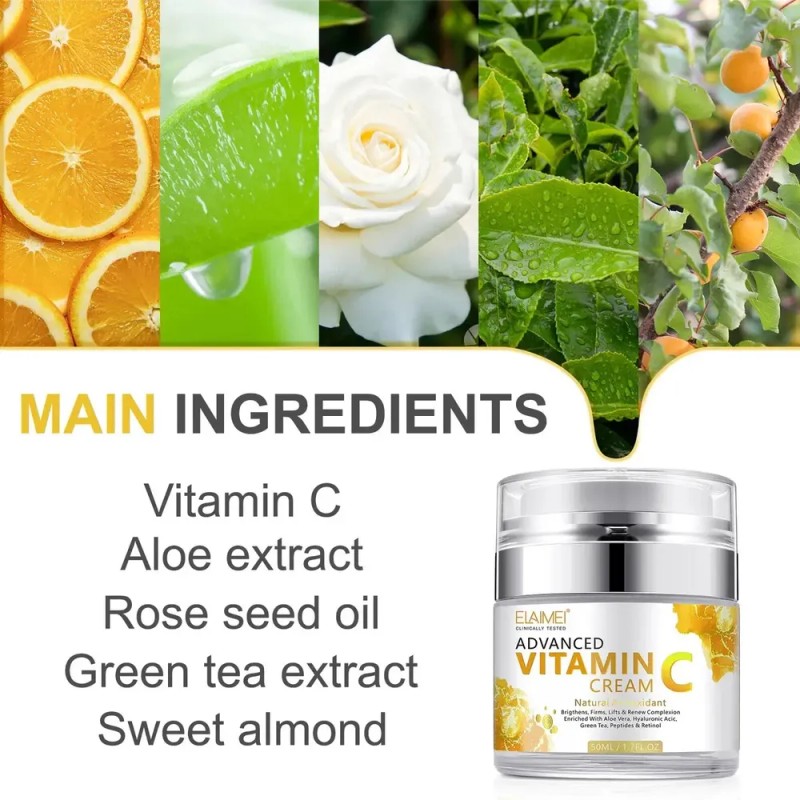 Crema Antiedad Elaimei Advanced Vitamin C Colágeno Día Noche 50ml