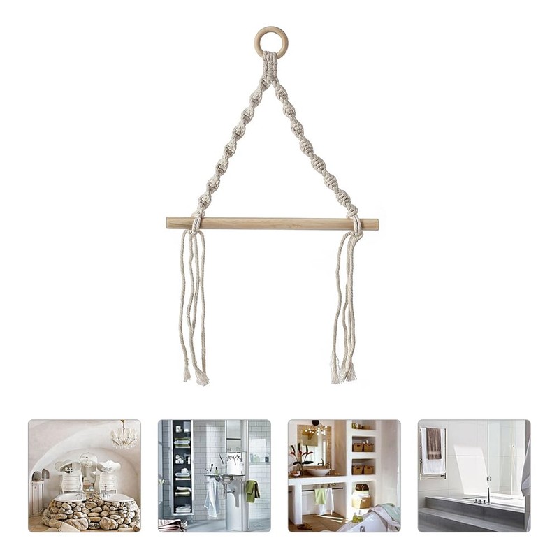 Cabilock 1 x Paper Towel Holder Woven Wall Hanging Macrame
