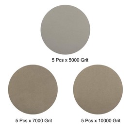 sourcing map 2" Hook and Loop Sanding Disc 5000/7000/10000 Grit Assorted Silicon Carbide Sandpaper for Random Orbit Sander Wet/Dry Polishing 15Pcs
