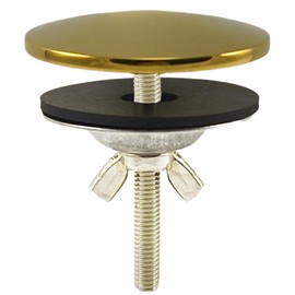 XNTONG - Sink Hole Cover, Sink Overflow Cap, Solid Brass Kitchen Sink Cover, Sink Blanking Cap, for Sink and Bath Overflow Cover, Sink Cover (Gold)