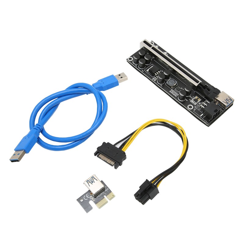 PCIE Riser Stable 8 FP Capacitors Gold Plated USB3.0 Interface