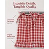 Handmade Check Oven Skirts, Oven Curtain for Farmhouse Kitchen (Black)